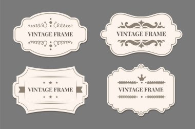 Giysiler için dekoratif vintage çerçeve koleksiyonu