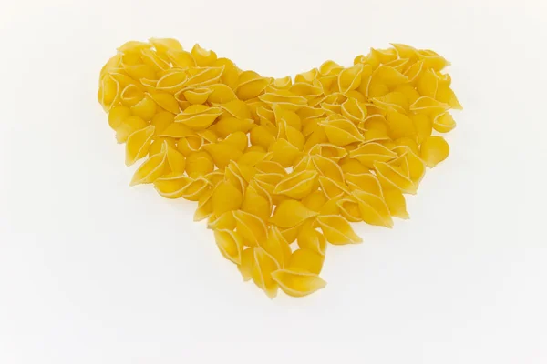 Pasta in de vorm van hart — Stockfoto