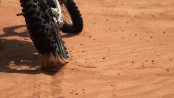 砂土、砂粒、迪拜、阿联酋、空区沙漠。 4k 、镜头 — 图库视频影像