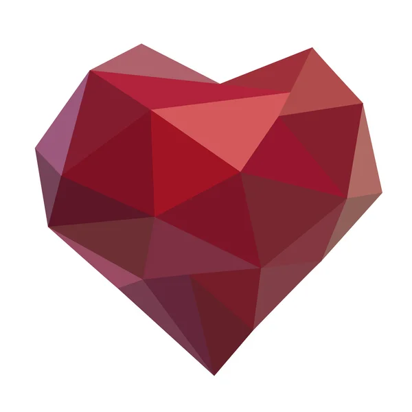 Coeur polygonal — Image vectorielle