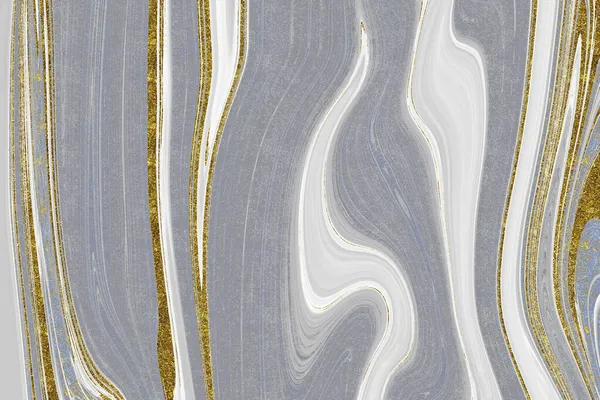 Blauw Goud Marmer Textuur Achtergrond — Stockfoto
