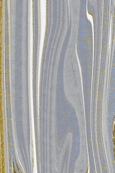 蓝色和金色大理石纹理背景 — 图库照片