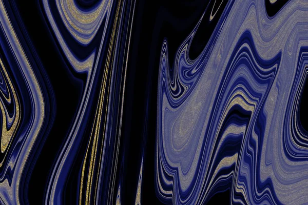 Dark Blue Marble Background Gold Lining — Stock Photo, Image