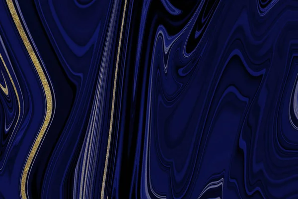 Dark Blue Marble Background Gold Lining — Stock Photo, Image