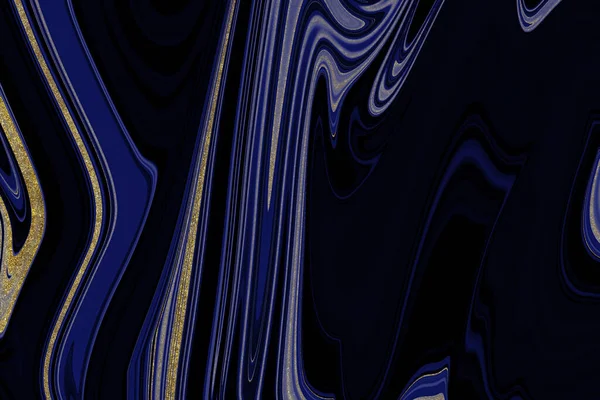 Mörkblå Marmor Bakgrund Med Guld Foder — Stockfoto
