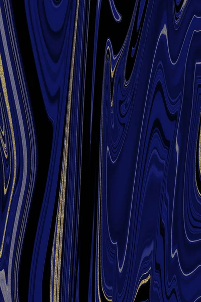 Ciemnoniebieski Marmur Tło Złotą Podszewką — Zdjęcie stockowe