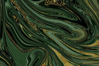 Altın ve yeşil mermer desenli arka plan tasarım kaynağı 
