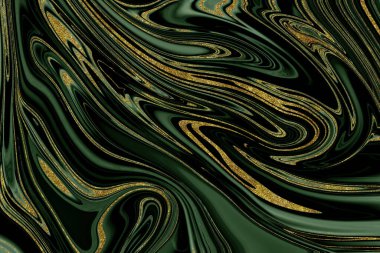 Altın ve yeşil mermer desenli arka plan tasarım kaynağı 