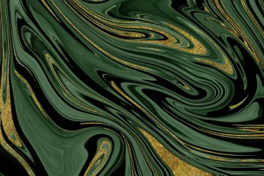 Altın ve yeşil mermer desenli arka plan tasarım kaynağı 