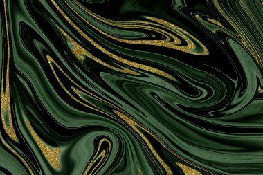 Altın ve yeşil mermer desenli arka plan tasarım kaynağı 