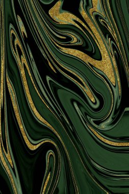 Altın ve yeşil mermer desenli arka plan tasarım kaynağı 