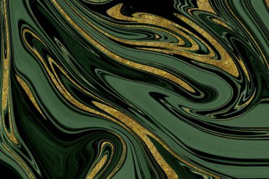 Altın ve yeşil mermer desenli arka plan tasarım kaynağı 