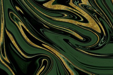 Altın ve yeşil mermer desenli arka plan tasarım kaynağı 