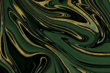 Altın ve yeşil mermer desenli arka plan tasarım kaynağı 
