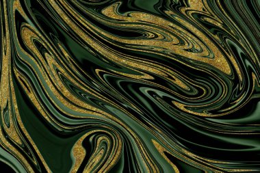 Altın ve yeşil mermer desenli arka plan tasarım kaynağı 