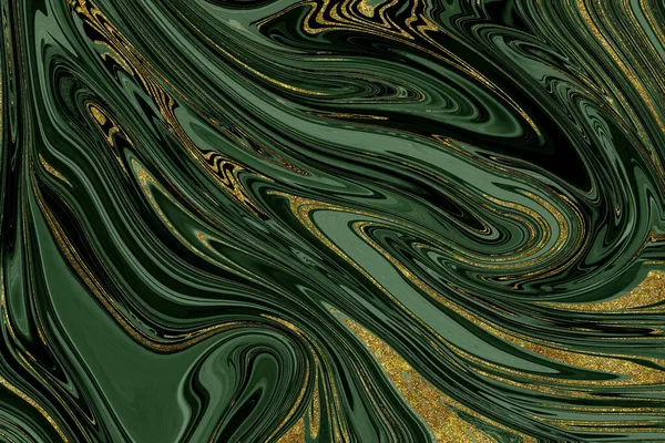 Golden Och Grön Marmor Texturerad Bakgrund Design Resurs — Stockfoto