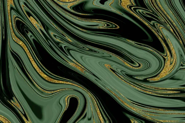 Golden Green Marble Textured Background Design Resource — Stock Photo, Image