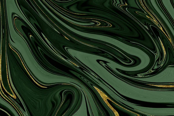 黄金と緑の大理石のテクスチャの背景デザインリソース — ストック写真