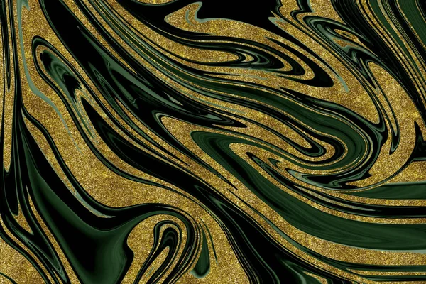 Zlatý Zelený Mramor Texturované Pozadí Design Zdroj — Stock fotografie