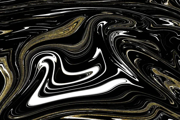 Textura Mármore Preto Ouro — Fotografia de Stock