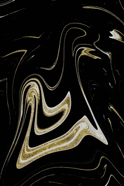 黑色和金色大理石纹理 — 图库照片