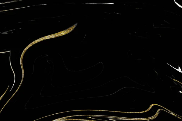 Textura Mármore Preto Ouro — Fotografia de Stock