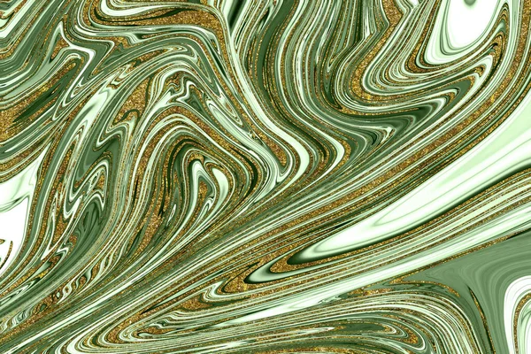 Golden Grönmarmor Texturerad Bakgrund Design Resurs — Stockfoto