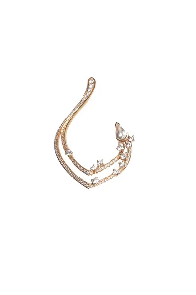 Jewelry Earrings White Background Isolated — Stock Photo, Image