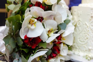 Güzel bir buket çiçek, yakından.