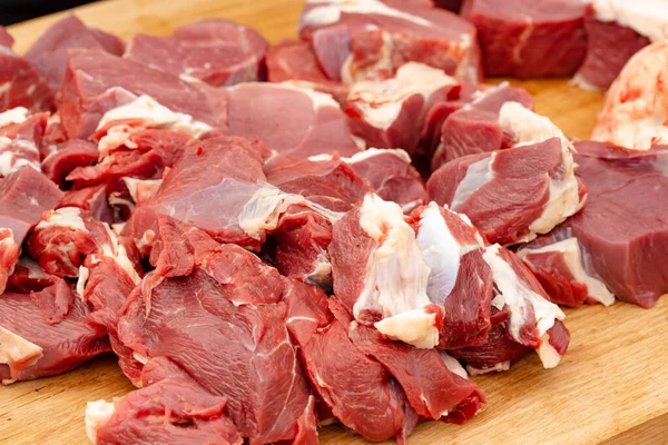 Fresh Raw Meat Close Marbled Beef —  Fotos de Stock