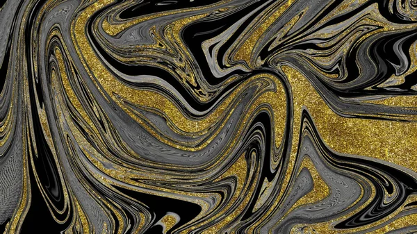 Textura Černého Zlatého Mramoru — Stock fotografie