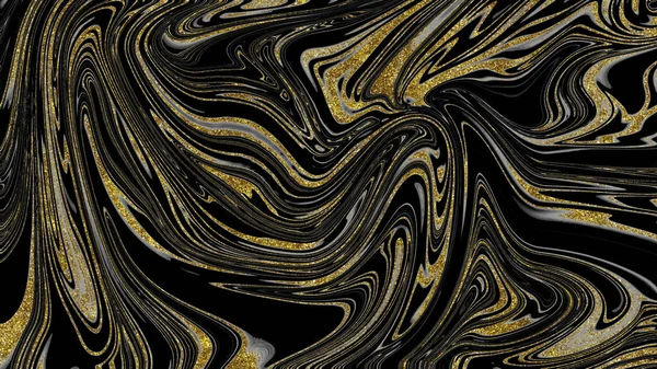 Textura Mármol Negro Dorado — Foto de Stock