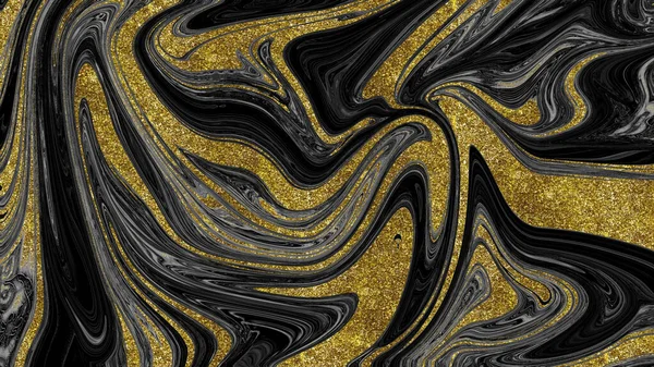 Textura Mármol Negro Dorado — Foto de Stock