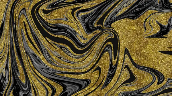 Textura Mármol Negro Dorado — Foto de Stock