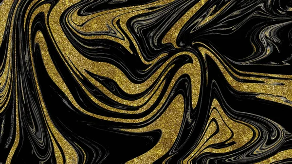 ブラックとゴールドの大理石の質感 — ストック写真