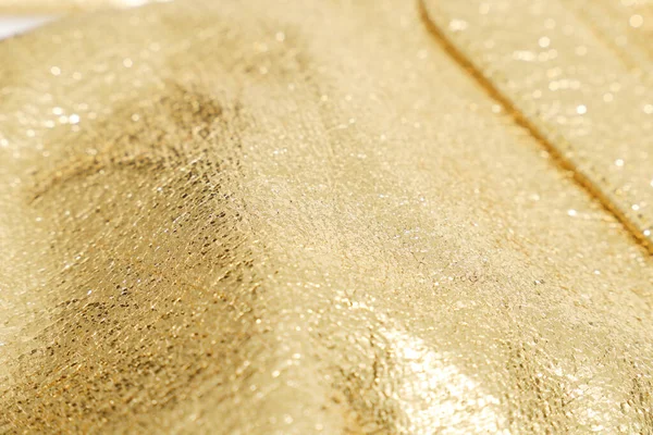 Zbliżenie Złoty Brokat Teksturowanej Tło — Zdjęcie stockowe
