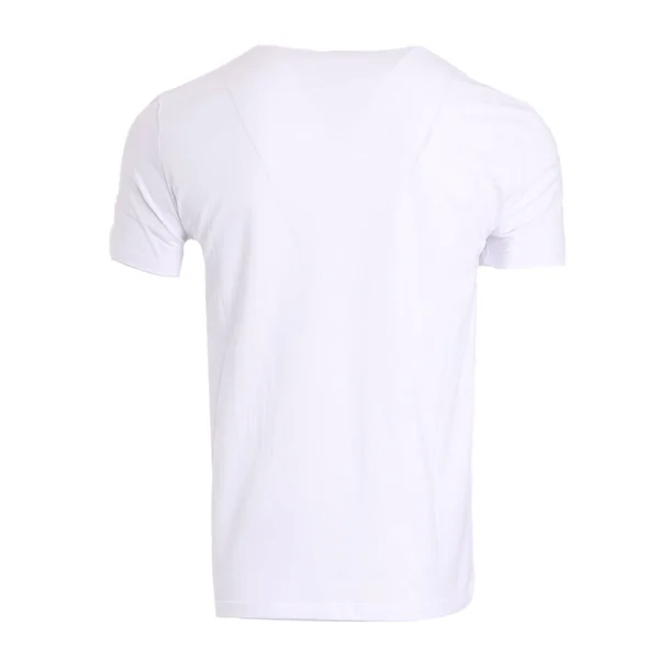 白种人的T恤衫是假的 设计所需费用 — 图库照片