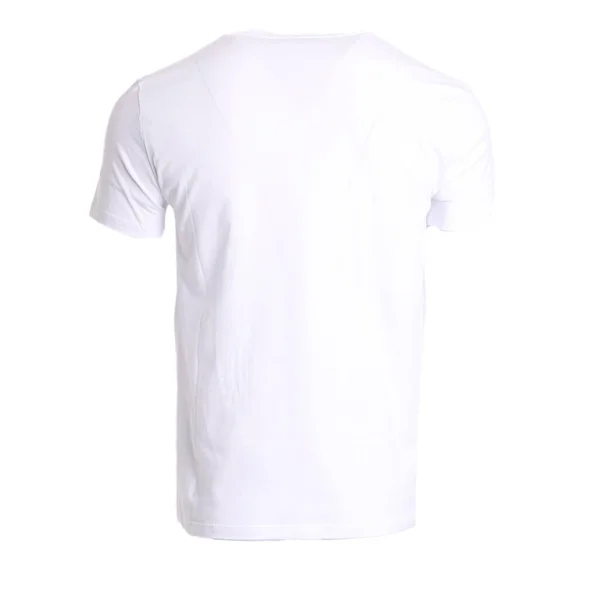 白种人的T恤衫是假的 设计所需费用 — 图库照片