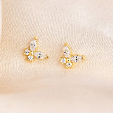 Beyaz arkaplandaki mücevherler izole edildi