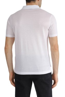 men's white t-shirts mockup. Design template.mockup copy space