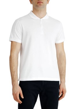 men's white t-shirts mockup. Design template.mockup copy space
