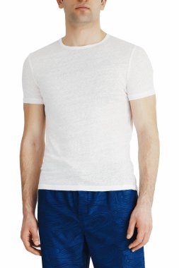 men's white t-shirts mockup. Design template.mockup copy space