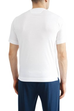 men's white t-shirts mockup. Design template.mockup copy space