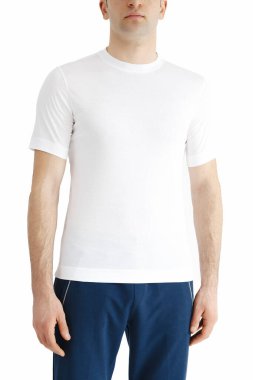 men's white t-shirts mockup. Design template.mockup copy space