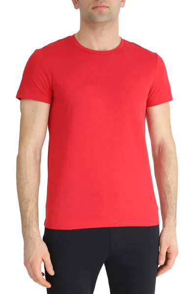 Κόκκινα Αντρικά Μπλουζάκια Πρότυπο Σχεδίασης — Φωτογραφία Αρχείου