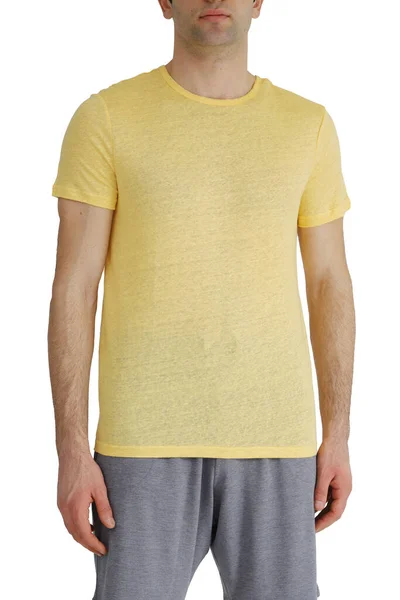 Yellow Color Men Shirts Design Template Copy Space — ストック写真