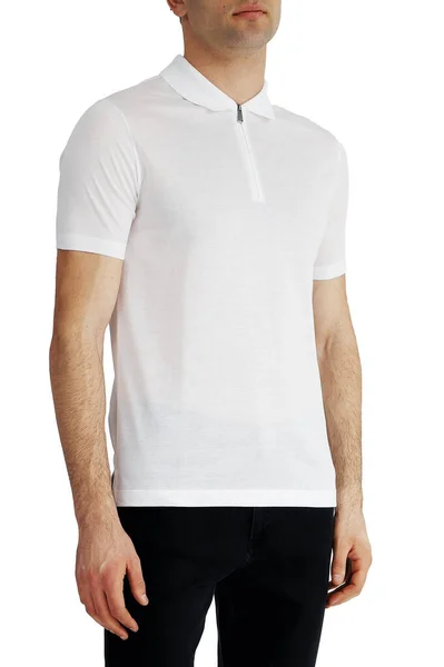 Men White Shirts Mockup Design Template Mockup Copy Space — ストック写真