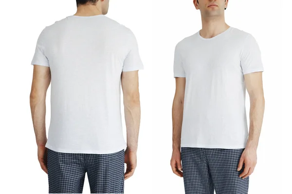 Shirt Two Sides White Isolated Background Copy Space — 图库照片