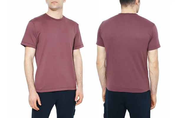 Två Sidor Mäns Shirts Mockup Designa Mall Mockup — Stockfoto