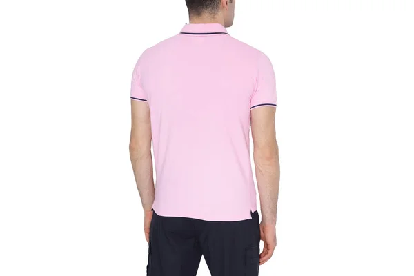 Män Rosa Shirts Mockup Designa Mall Mockup — Stockfoto